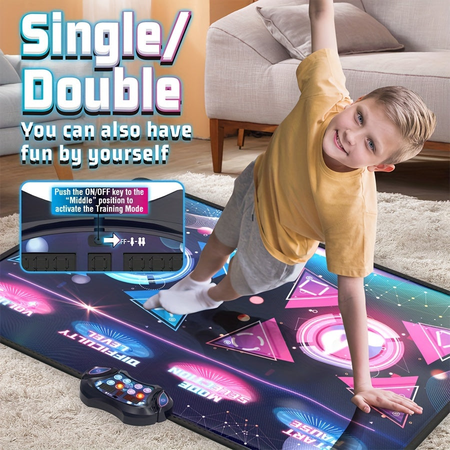 Double Dance Mat Music Light Exercise Toy-2