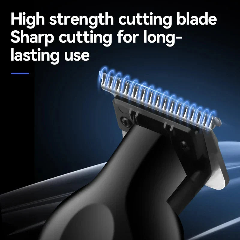 Salon Grade Electric Hair Clipper Powder Metallurgical Blade Black