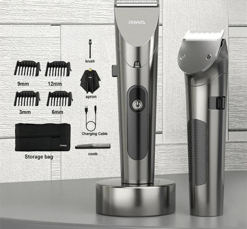 NNEOBA Electric Hair Clipper Variable Speed Barber Trimmer Grey