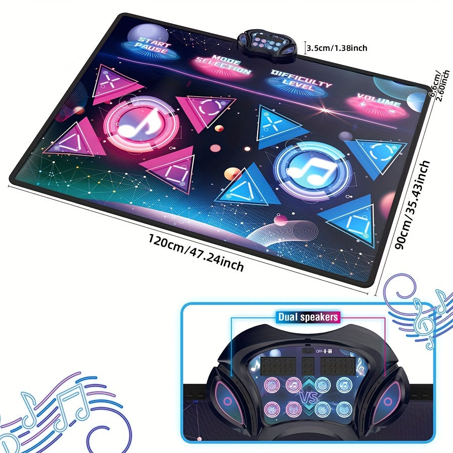 Double Dance Mat Music Light Exercise Toy-1