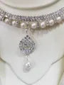 GirlsN ecklace ,Earrings ,Jewellery Set Silver Crystal Rhinstone Hot Fashion Trendy Style Party Wear, Bridal Wear , Fashion For Women