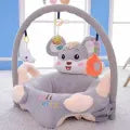 Baby Sofa Support Seat Cover, Cartoon Plush Chair for Learning to Sit, Comfortable, Padded, Toddler Nest Puff Washable With Rod Toys