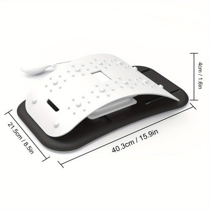 Back Stretcher & Massager - Relieve Sciatica & Fibromyalgia Pain(White)-1