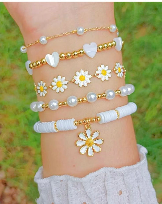 Chinese Style Fashion Unique Design Elegant Exquisite Double-layer Flower Beaded Bracelet For Women Jewelry Party Premium Gift Watty Store
