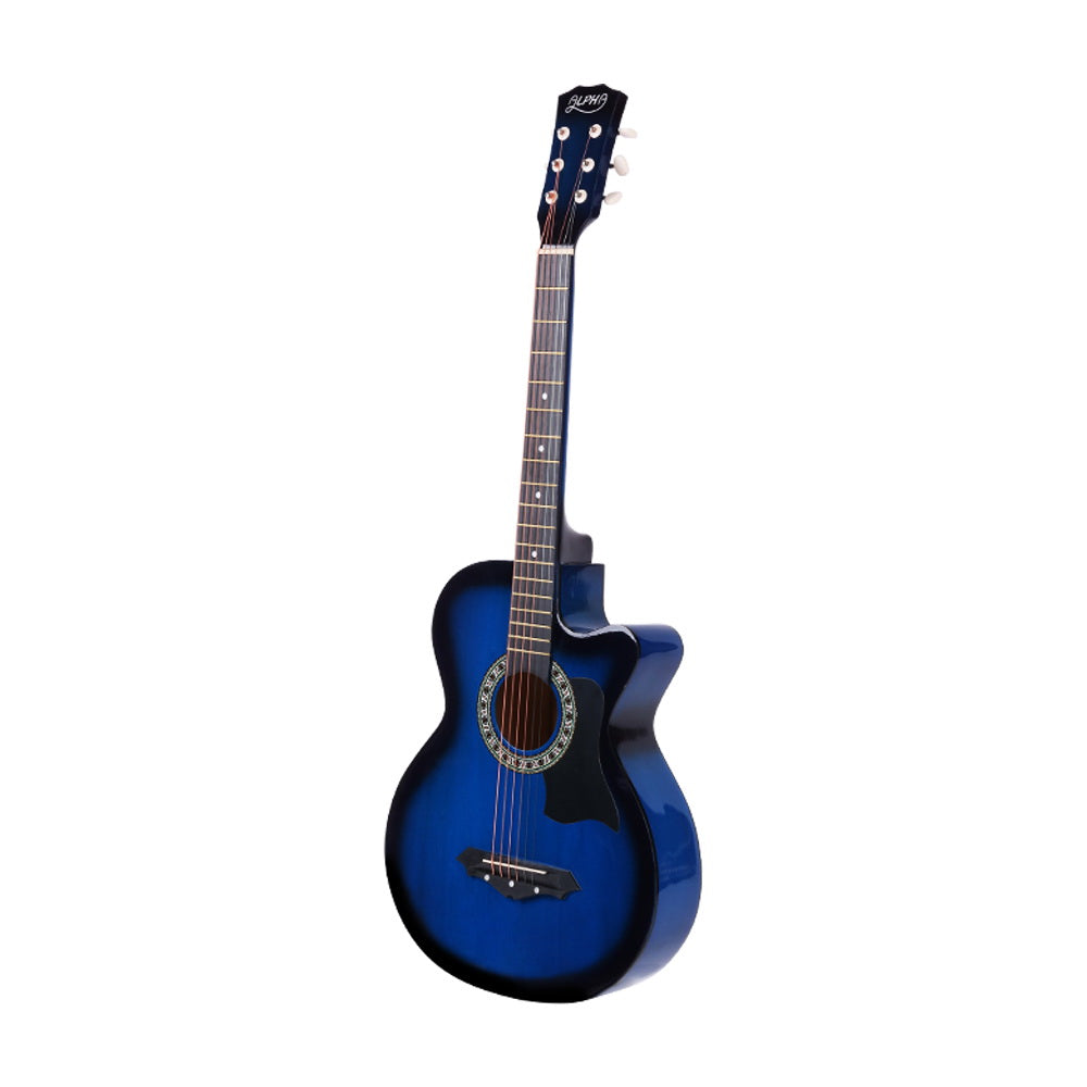 NNEDSZ 38 Inch Wooden Acoustic Guitar with Accessories set Blue-2
