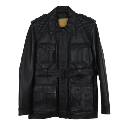 Classic Utility Quilted Leather Jacket-0