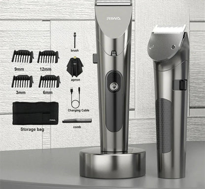 NNEOBA Electric Hair Clipper Variable Speed Barber Trimmer Grey
