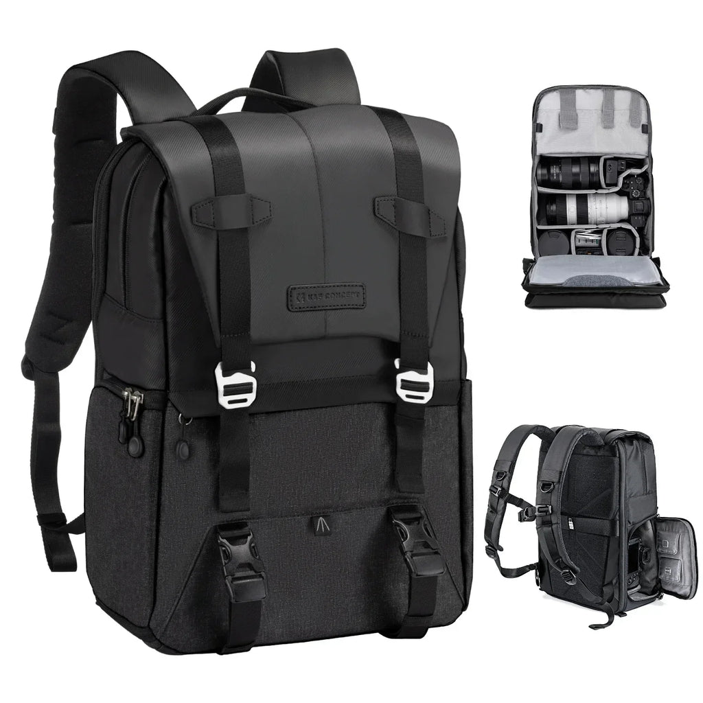 NNEOBA Camera Backpack for Camping Black-0