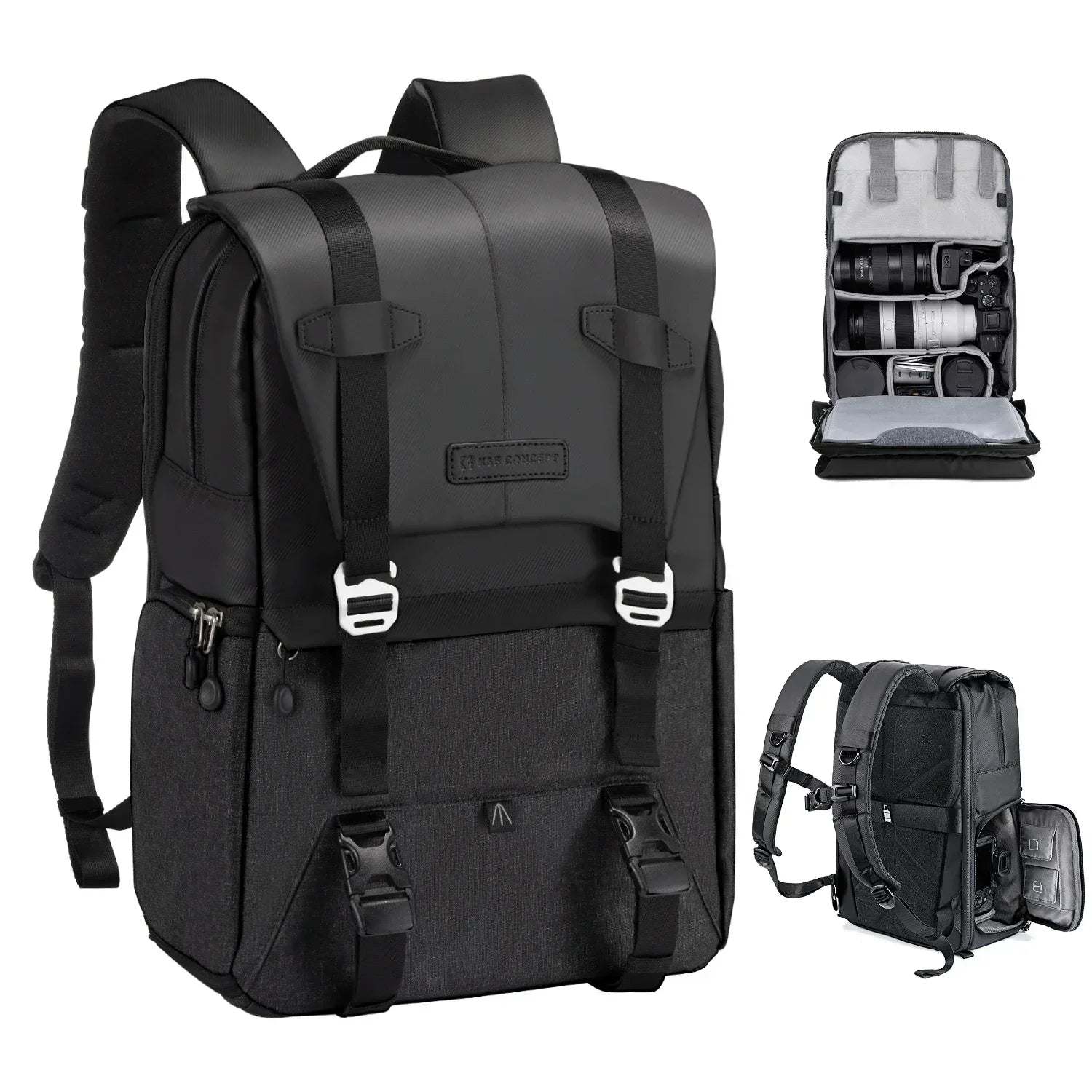 NNEOBA Camera Backpack for Camping Black-0