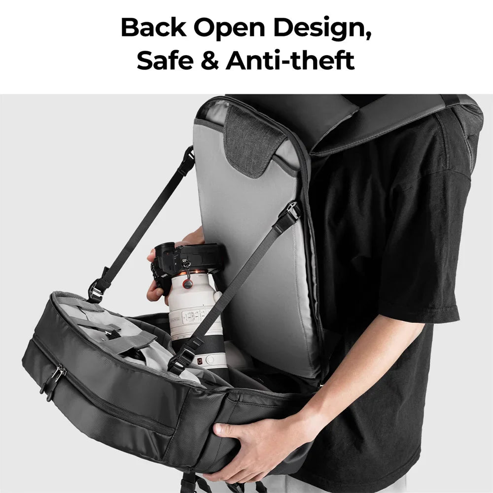 NNEOBA Camera Backpack for Camping Black-3