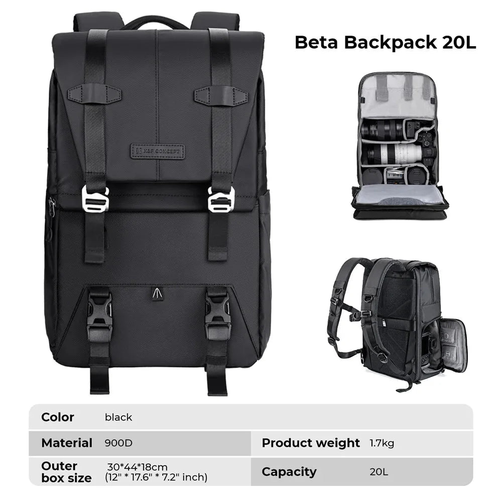 NNEOBA Camera Backpack for Camping Black-1
