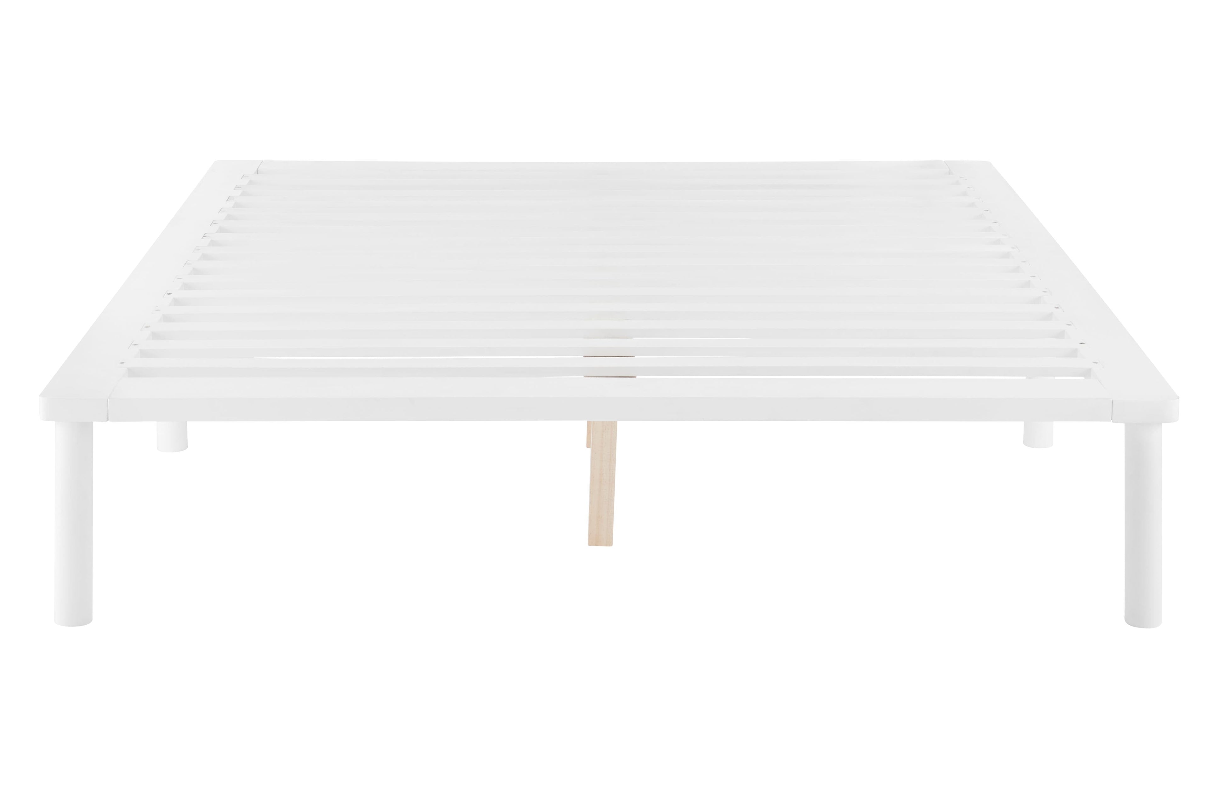 NNEKGE Orlando Wood Bed Frame (Double White)-2