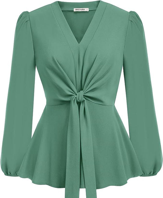 Spring Fashion Button-Up Satin Silk Shirt for Women - Long Sleeve Vintage Blouse