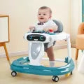 Multifunctional Robot Baby Walker 2 in1 Twist Baby Walker Round Kids Walker for Babies Cycle with Adjustable Height and Musical Toy Bar Rattles and Toys, Activity Walker for Kids Wheel 6-24 Months (Blue)