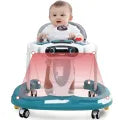 Multifunctional Robot Baby Walker 2 in1 Twist Baby Walker Round Kids Walker for Babies Cycle with Adjustable Height and Musical Toy Bar Rattles and Toys, Activity Walker for Kids Wheel 6-24 Months (Blue)