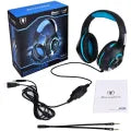 Beexcellent GM-1 Wired 3.5mm Over-ear Pro Gaming Headset Surround Sound Headphone with LED Lighting and Microphone for PS4, Xbox One, PC, Laptop, Tablet, Cell phone (Blue)
